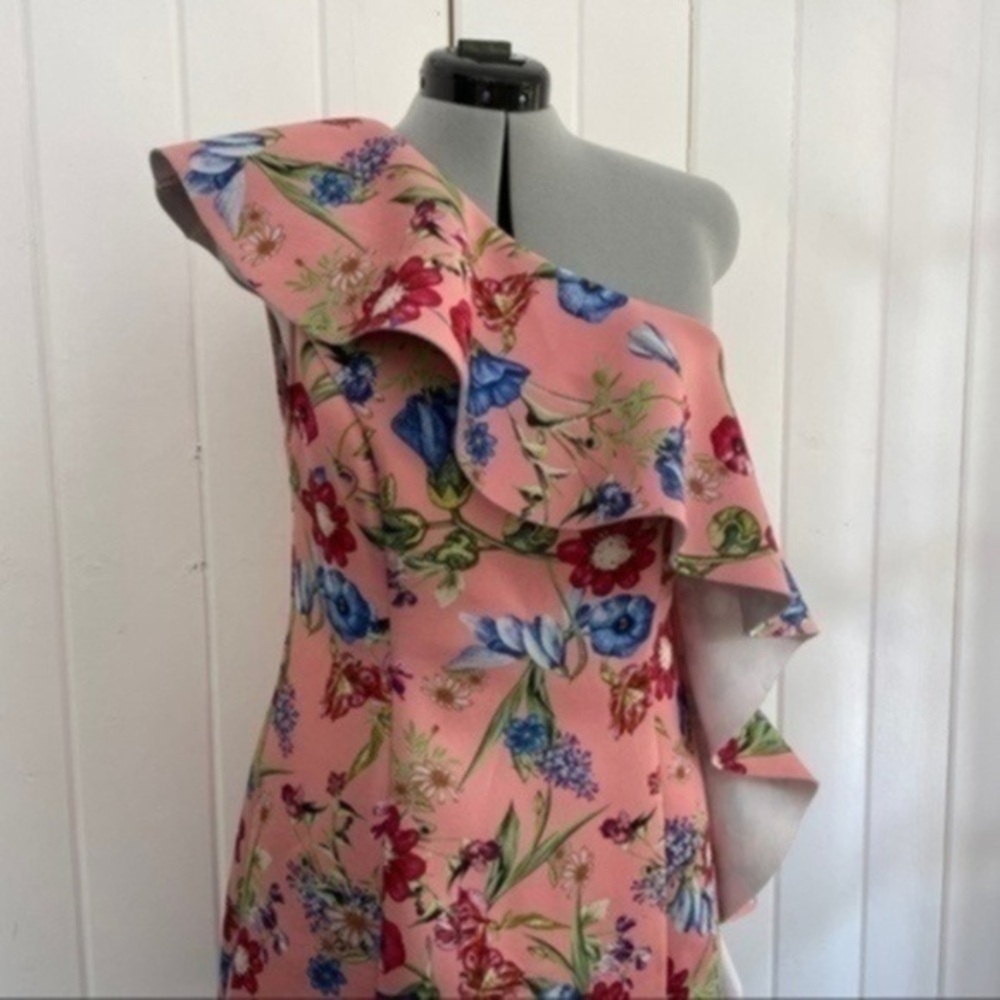ASOS DESIGN Floral One Shoulder Ruffle Dress​​​ - Picture 2 of 10